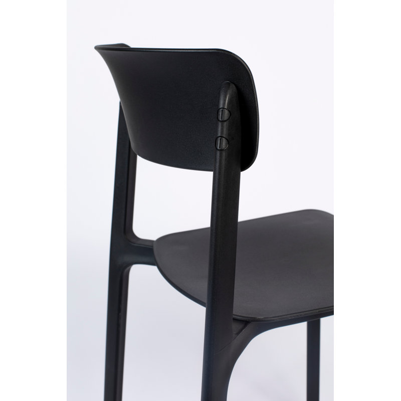 Outdoor Dining Side Chair, Black
