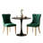 Dining Table Set,  24" Round Dining Table And 2 Velvet Dining Chairs With Gold-plated Legs-737608189-737608188
