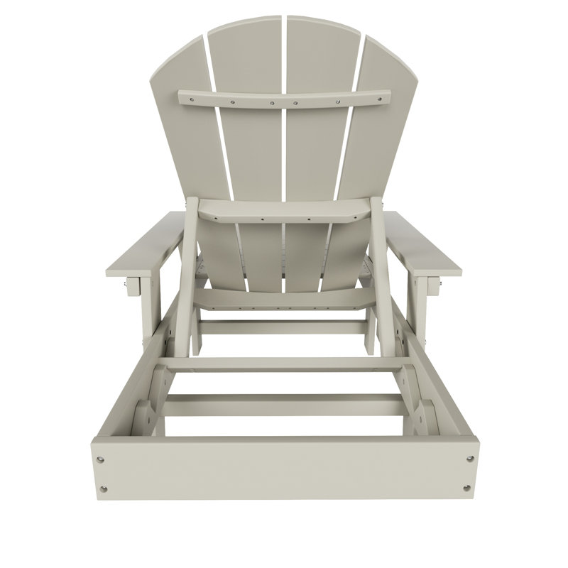 Laguna 77.6" Long Outdoor All-Weather Poly Single Chaise, Sand
