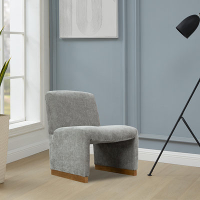Fauteuil d'appoint de salon en chenille de 24,8 po Fulgenzia