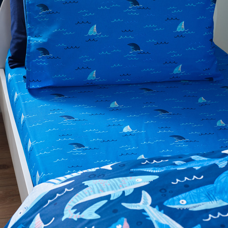 Jawsome Shark Fitted Sheet, Cot Bed / Toddler (70 x 140cm)