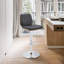 Roxby Modern Swivel Adjustable Height Metal Bar Stool with Faux Leather Seat-1091514181-1091514180