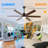 Ceiling Fan With Led Light, Remote Control, Reversible Motor, 5 Cct, Solid Wood Blades-1319788440-1319788439-1319675419