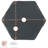 Argon Tableware - Hexagon Slate Coasters - 9.5 x 8.5cm