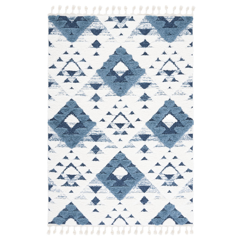 Imraan Tassel Shag Performance Geometric Rug, Rectangle 11' x 15'