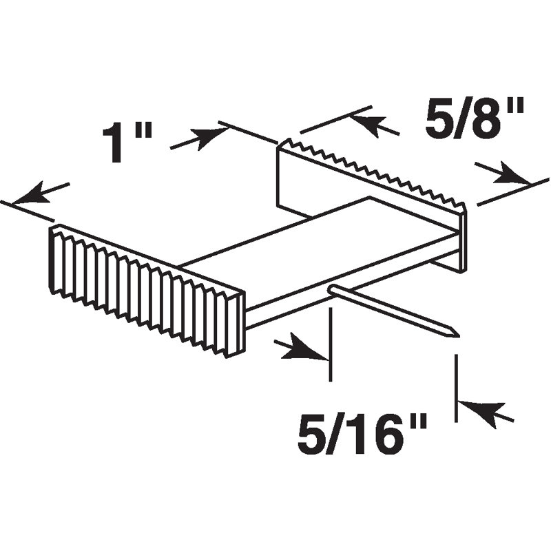 Prime-Line Window Grid Retainer Clips, Clear Plastic, 4.75" H x 1.8" W x 0.65" D
