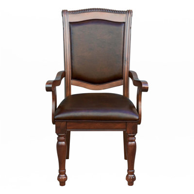 Traditional Style Dining Armchairs Set Of 2Pc
