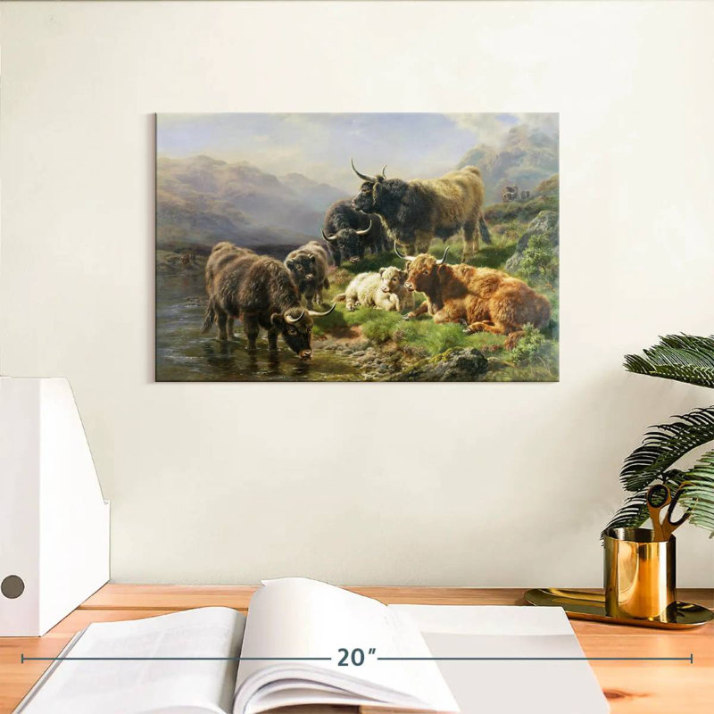 Highland Cattle, H 8 po x l 12 po