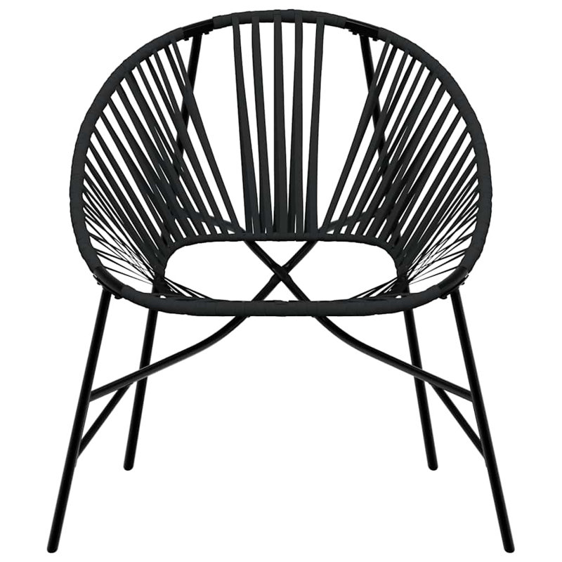 Garden Egg Chair Poly Rattan, Black