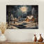 Christmas Winter Cottage Scenery II - Paysage d'hiver sur bois-1914200394