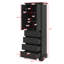 Élégante armoire de rangement avec 2 portes et 4 tiroirs pour la salle de bain-2127985532