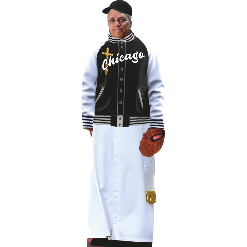 H48844 Veste de baseball Chicago Pape Leo