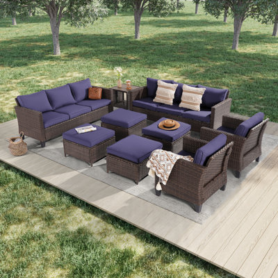 8 - Person Patio Conversation Sets with Cushions