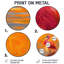 Jonti - décoration murale ronde en métal, reproduction d'art moderne en métal rouge-420838142
