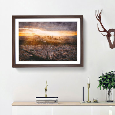 The Paris Skyline in France - Picture Frame Painting Print
