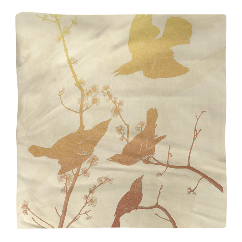 John James Audubon Cotton No Pattern Square Napkin, Yellow/Orange Ombre