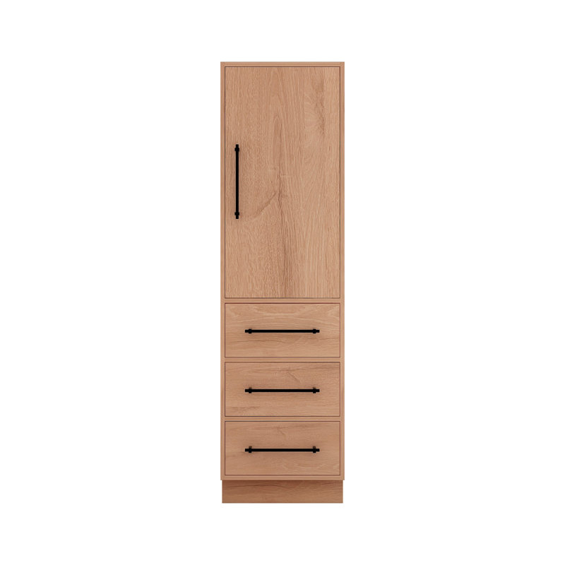 Victoria 20" Side Cabinet Freestanding, Red Oak