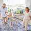 Tapis bleu lavable-1295730171