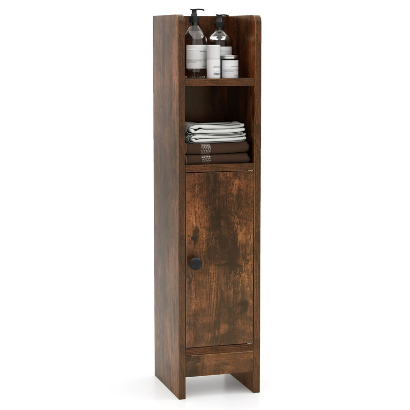 Freestanding Linen Cabinet, Walnut