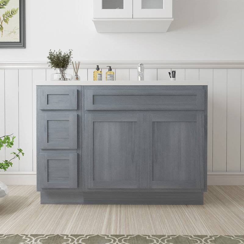 Base de meuble-lavabo simple 51 po seulement, Argent