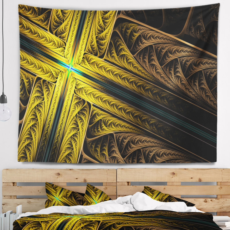 Abstract Polyester Tapestry, 32" H x 39" W