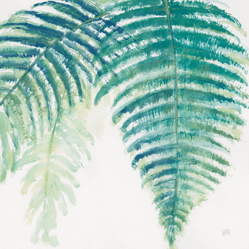 Ferns III Cool by Chris Paschke - Wrapped Canvas Painting, 122cm H x 122cm W