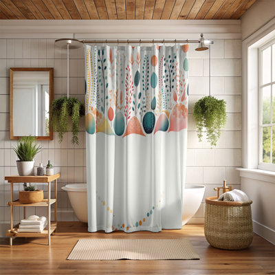 Subtle Floral Designs - Rideau de douche Premium