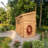 12 ft. W x 4 ft. D Sliding Door Cedar Wood Storage Shed with Metal Roof