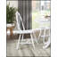 Ensemble de table de salle à manger blanche 5 pièces avec 4 chaises Windsor, style campagnard pour une salle à manger décontractée et élégante
