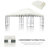 10X10 Ft Outdoor Patio Gazebo Replacement Canopy,Double Tiered Gazebo Tent Roof Top Cover Only Wavy Border(Frame Not Include)-124566325