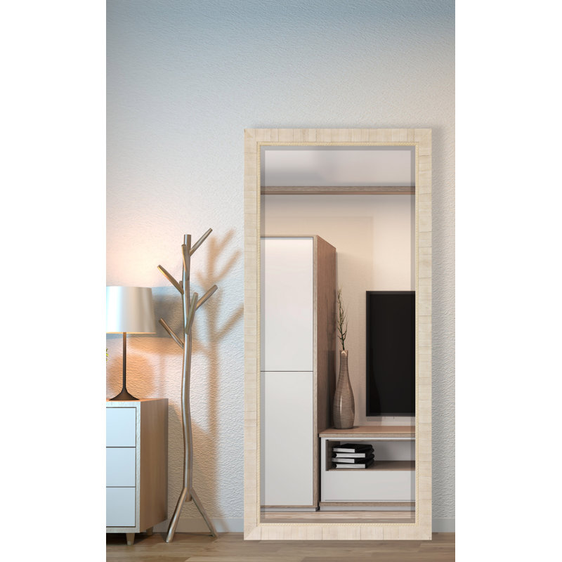 Solid Wood Flat Mirror, 65" H x 30" W