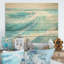 «Ocean Charm», art de la vague liquide I - océan, art sur bois de pin naturel-732975559