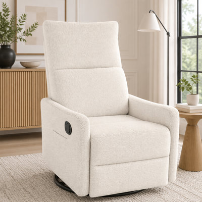 Fauteuil inclinable manuel pivotant avec rotation à 360 ° et coussin rembourré