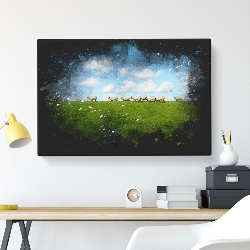 Flock of Sheep Vol.4 - Wrapped Canvas, 35cm H x 50cm W x 3cm D