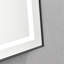 Miroir de salle de bain 55 po x 28 po avec éclairage DEL, cadre en aluminium, 3 températures de couleur, brouillard, mémoire, gradation continue, surface avant et rétroéclairée, contrôle de la luminosité, vue dégagée-130574747
