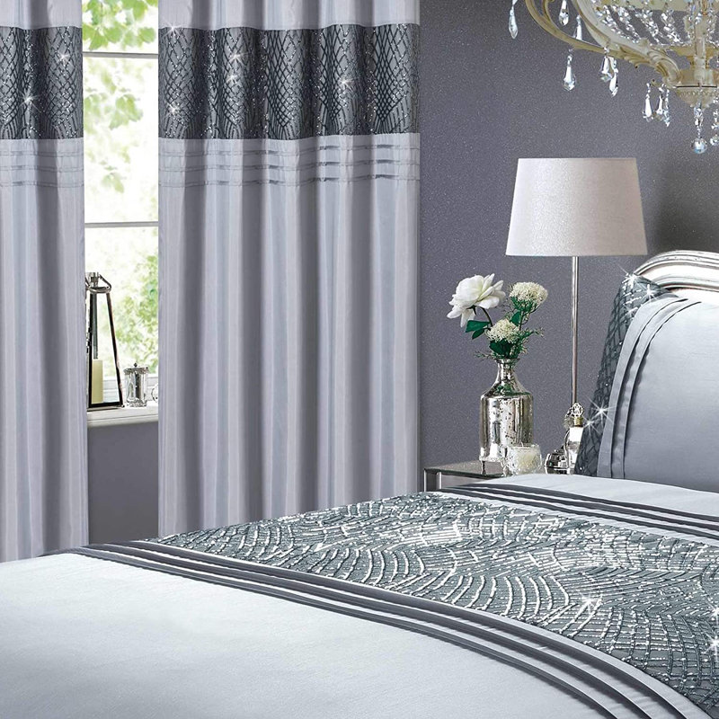Room Darkening Curtain Pair, Grey