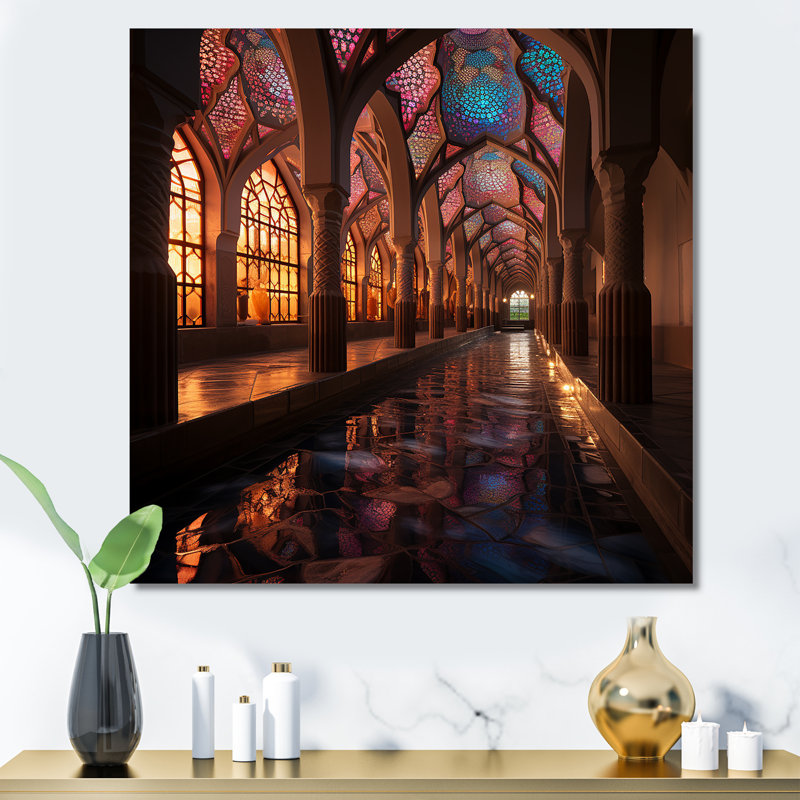 «Nasir Al Mulk Mosque», art mural, H 36 po x l 36 po x P 1,5 po, Toile tendue