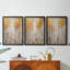 ABSTRACT Series CMXLII - Toile tendue avec châssis sur mesure - 3 pièces-1987104270