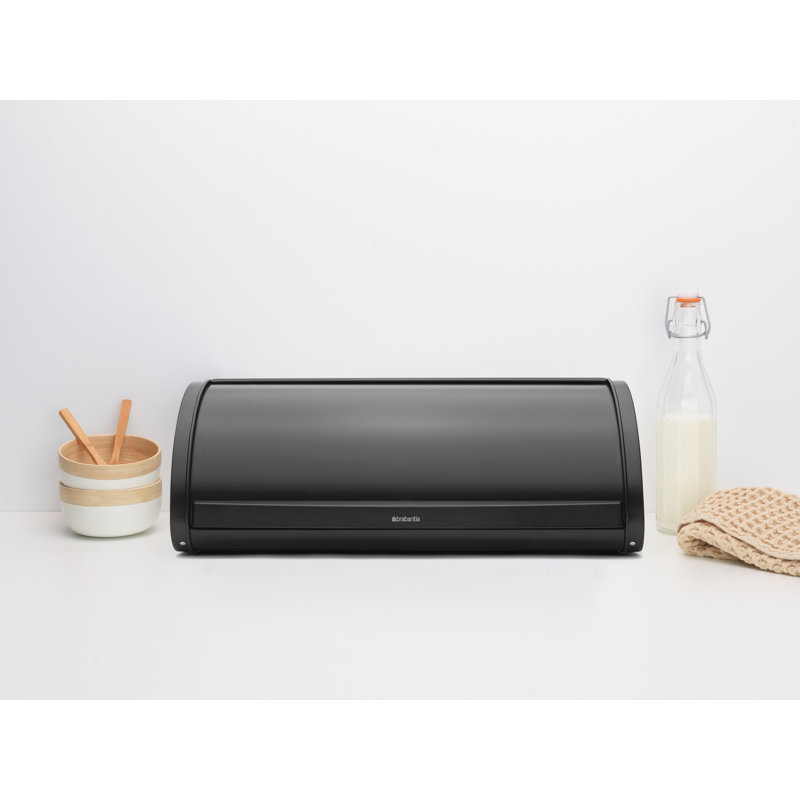 Boîte à pain à couvercle roulant Brabantia, Noir mat