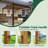 Aluminum Frame Solar LED Patio Pergola with Adjustable Louvered Roof-99151919-105704878