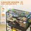 Hamster Cage 3 Tier Gerbil Cage on Wheels with Storage Shelf