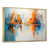Toile avec cadre flottant or