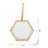 2 Pieces Wall Accent Mirror, Hexagon Mirror For Home Decor