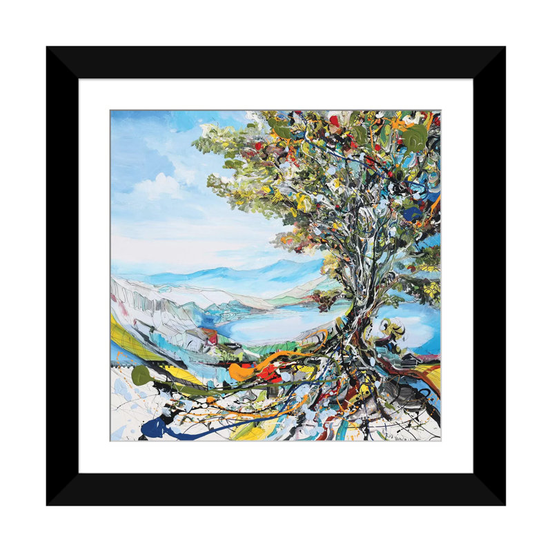 «Festivation Tree», reproduction sur toile, Papier avec cadre noir, Blanc, H 16 po x l 16 po x P 1 po