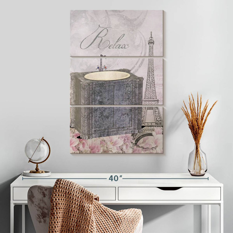 Bain floral II, H 32 po x l 20 po