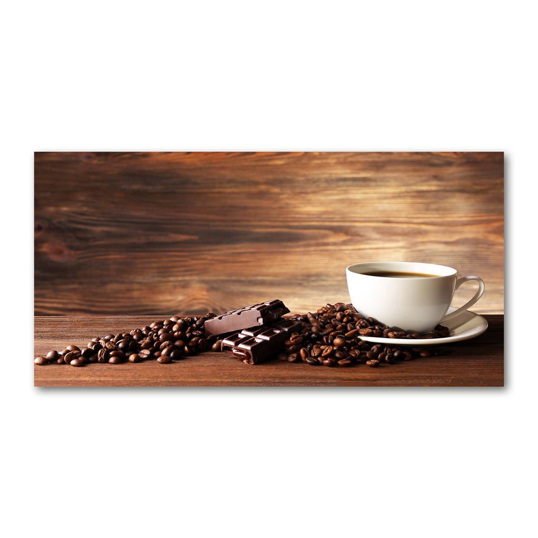 Leinwanddruck - Wandkunst - Drucke auf Leinwand - 120X60 Bild Bildthema: Kaffee und Schokolade