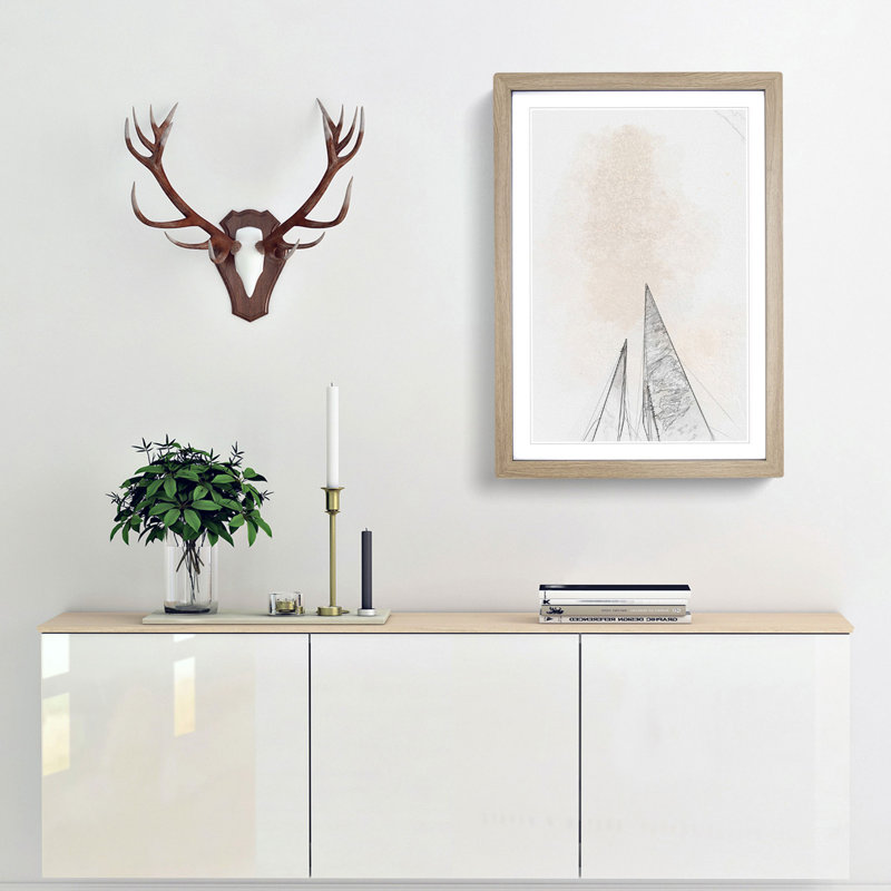 Sketching the Architecture Vol.52 - Picture Frame Drawing Print, 65cm H x 48cm W x 2cm D, Oak Framed