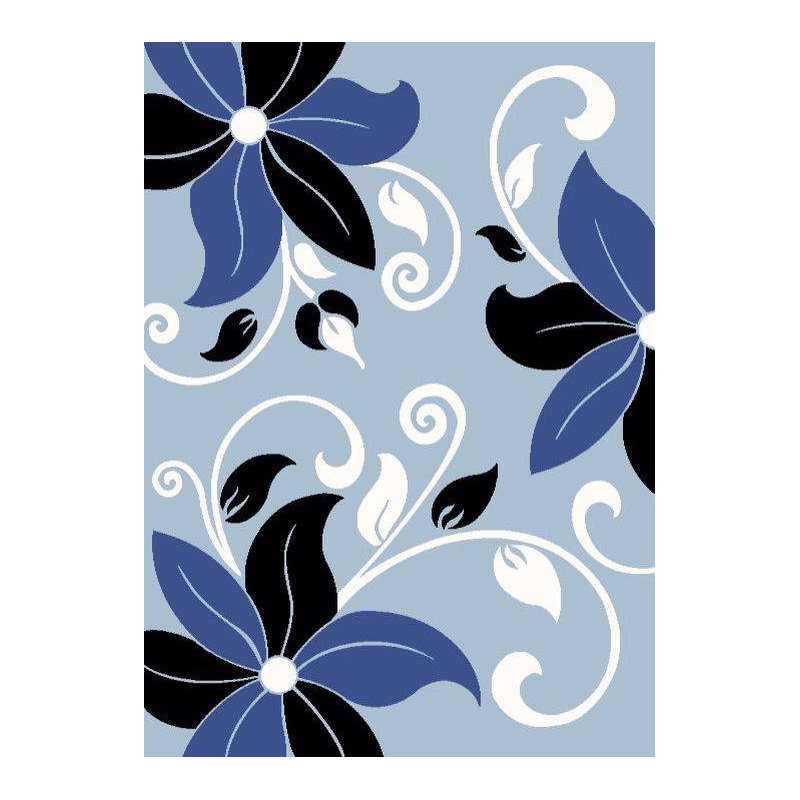Tapis bleu clair, 5'2" x 7'2"