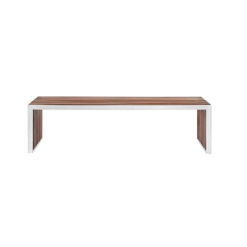 Banc en métal Pettus, H 17 po x l 48 po x P 17 po