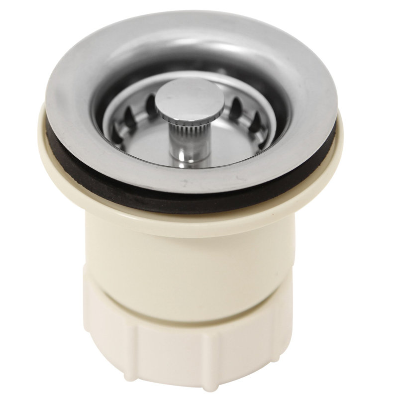 Premium 2.75'' W Basket Strainer Bar Sink Drain, Stainless Steel